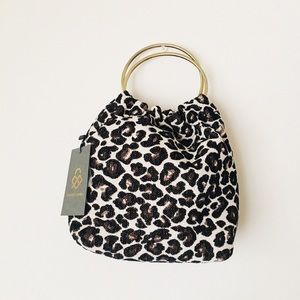 Street Level Cheetah Print Purse w/ Brass Handles
